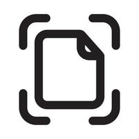 Focus Files Icon with Outline Style vector