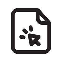 Click Files Icon with Outline Style vector