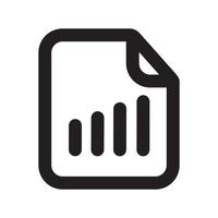 Chart Files Icon with Outline Style vector