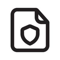 Secure Files Icon with Outline Style vector