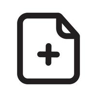 Add Files Icon with Outline Style vector