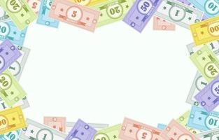 plantilla de vector de dinero de papel falso
