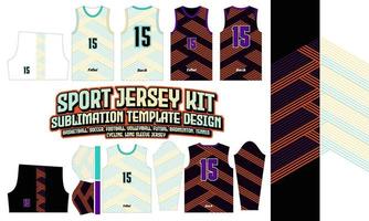 Sport Stripe Jersey Printing pattern 80 Sublimation for Soccer Football Esport Basketball Design vector