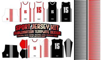 deporte jersey rayas patrón de impresión 75 sublimación para fútbol fútbol esport baloncesto diseño vector