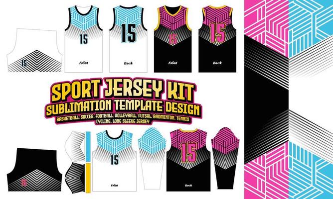Sport Geometric Jersey Printing pattern 84 Sublimation for Soccer Football Esport Basketball Design