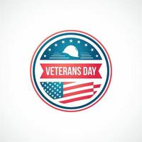 Veterans day design template for badges, labels, emblems, and banners. vector