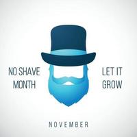 November, no shave month. vector