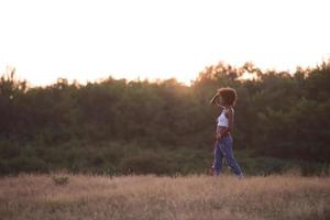 young black woman in nature photo