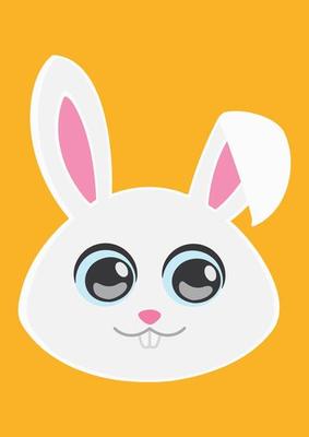 Cute Rabbit Vector Illustration