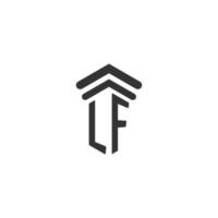 LF initial for law firm logo design vector