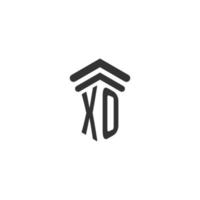 XO initial for law firm logo design vector