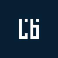 LB initial monogram logo with geometric style vector