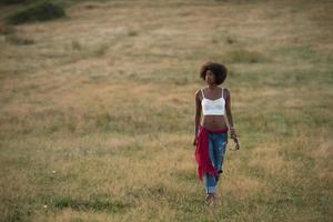 young black woman in nature photo