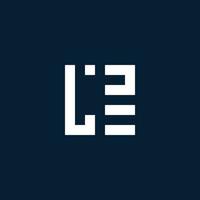 LZ initial monogram logo with geometric style vector