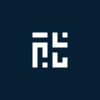 RT initial monogram logo with geometric style vector