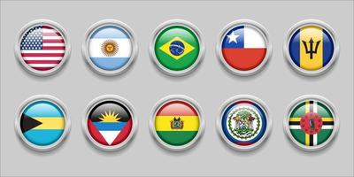 United States, Antigua-Barbuda, Argentina, Bahamas, Barbados, Belize, Bolivia, Brazil, Chile, Dominica.eps vector