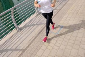 woman jogging at morning photo