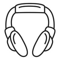 icono de contorno de auriculares.línea delgada de auriculares.aislado sobre fondo blanco. elemento de diseño para sitios web. ilustración vectorial. vector