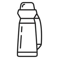 Outline thermoses.Isolated on a white background.Storage vessel with water for travel. vector