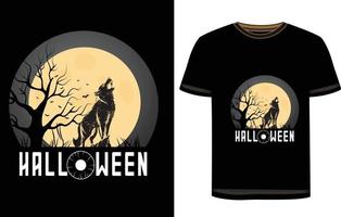 diseño de camiseta de gráficos de moda de halloween vector