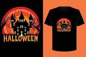 Halloween trendy graphics t-shirt design vector