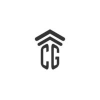CG initial for law firm logo design vector