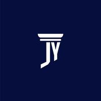 diseño de logotipo de monograma inicial jy para bufete de abogados vector