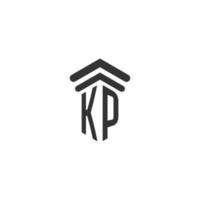 KP initial for law firm logo design vector