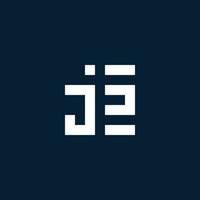 JS initial monogram logo with geometric style vector