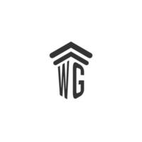 wg inicial para el diseño del logotipo del bufete de abogados vector