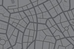 Aerial clean top view of the city map with street and river 009 vector