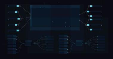 plantilla de hud fui para pantalla ancha sin texto, elementos de diseño futurista. elementos de enfoque hud. diseño de ciencia ficción. colección fui, vista de colimador militar, conjunto de vector hud