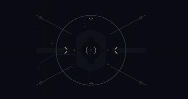 HUD FUI template for widescreen without text, Futuristic design elements. HUD focus elements. Sci-fi design. FUI collection, Military collimator sight, Vector HUD set