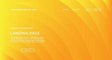 Landing page Yellow Background Template Design. Abstract Modern Website Background vector