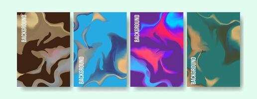 Set Of Fluid Cover Design In A4 Size vector