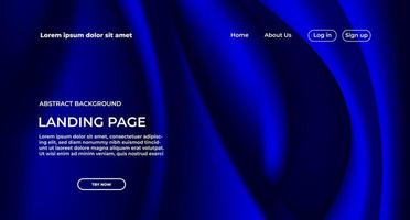 landing page blue Wave  background for website background, banner, sales promotion and business presentation vector