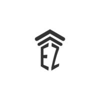 EZ initial for law firm logo design vector