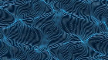 ondas de partículas vectoriales. vista aérea abstracta del océano. ondas suaves de puntos. elegante flujo de partículas. Fondo de tecnología elegante para diseños futuristas. vector