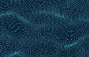 Vector smooth waves made by dots. Elegant particle flow design.