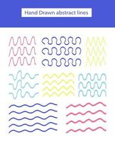 Hand Drawn abstract wavy lines. Trendy elements for your designs. vector