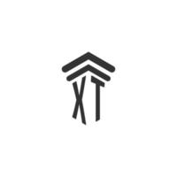 XT initial for law firm logo design vector