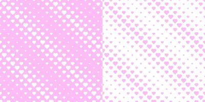 patrón de punto de semitono en forma de corazón rosa vector