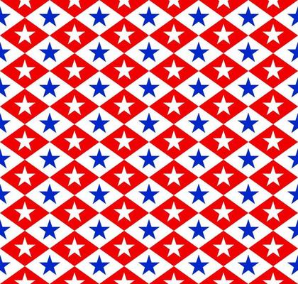 Seamless Background Pattern Five Pointed Star White Blue