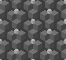 fondo geométrico patrón cubo forma gris vector