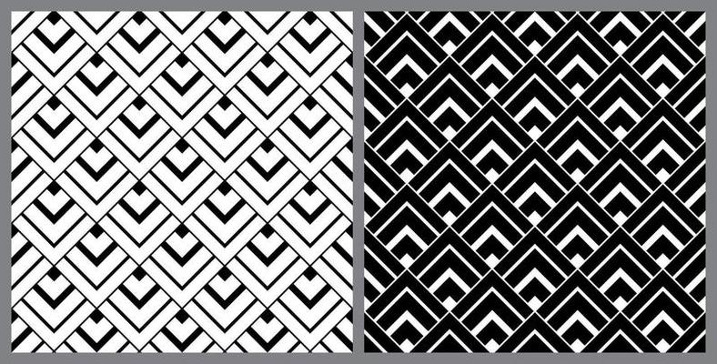 Seamless Diamond Shape Background Pattern Black And White