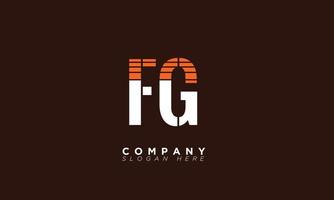 fg alfabeto letras iniciales monograma logo f y g vector