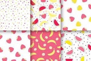 Seamless pattern fruit vector