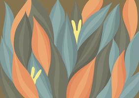 Vector illustration of a yellow bunny hiding in brown, orange, gray elegant grass on a warm dark background. Can be used for autumn, warm, easter related banners, posters and greeting cards.