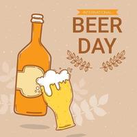 Beer day poster vector