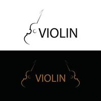 vector illustration of violin in classic style, good for background billboard labels